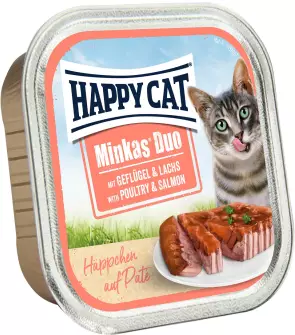 Happy Cat Minkas Duo - Baromfi és lazac 100 g