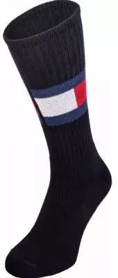 Tommy Hilfiger JEANS FLAG 1P Férfi zokni, fekete, méret 43-46